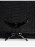 Zadig & Voltaire python-embossed leather clutch - British product