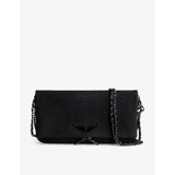 Zadig & Voltaire python-embossed leather clutch - British product
