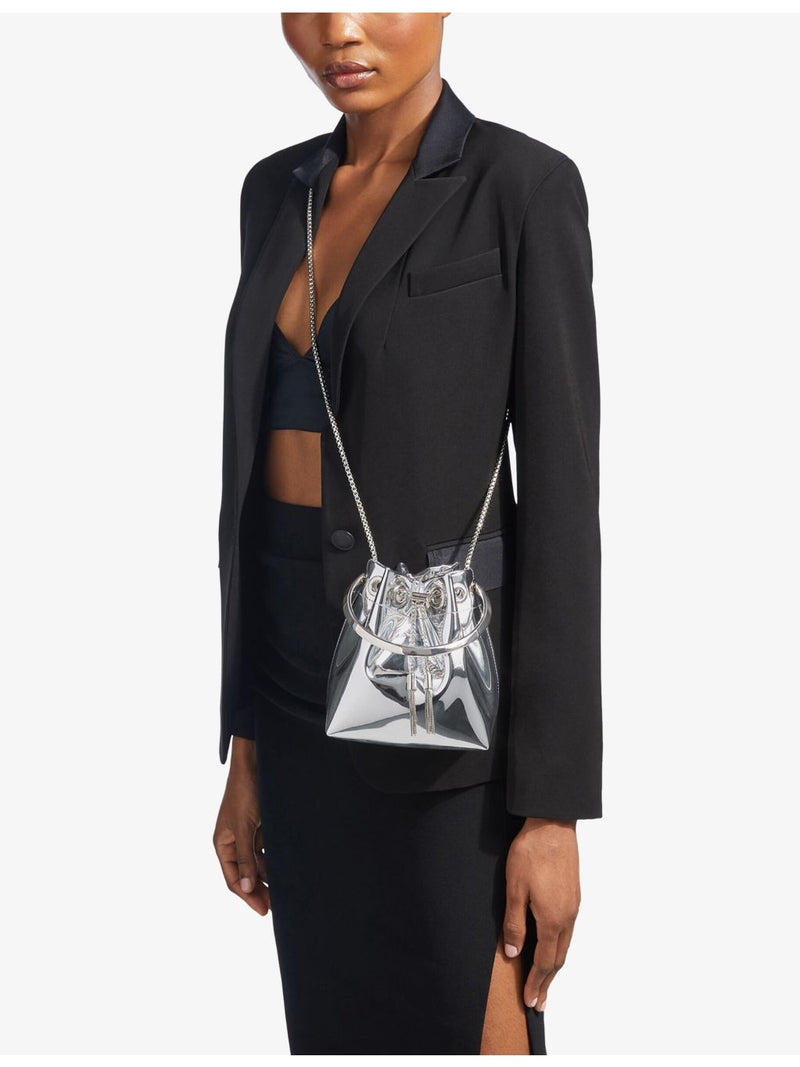 Jimmy Choo Bon Bon metallic-woven cross-body bag, UK version