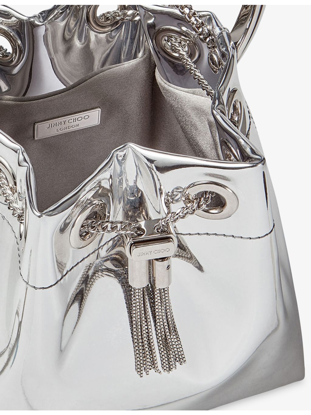 Jimmy Choo Bon Bon metallic-woven cross-body bag, UK version