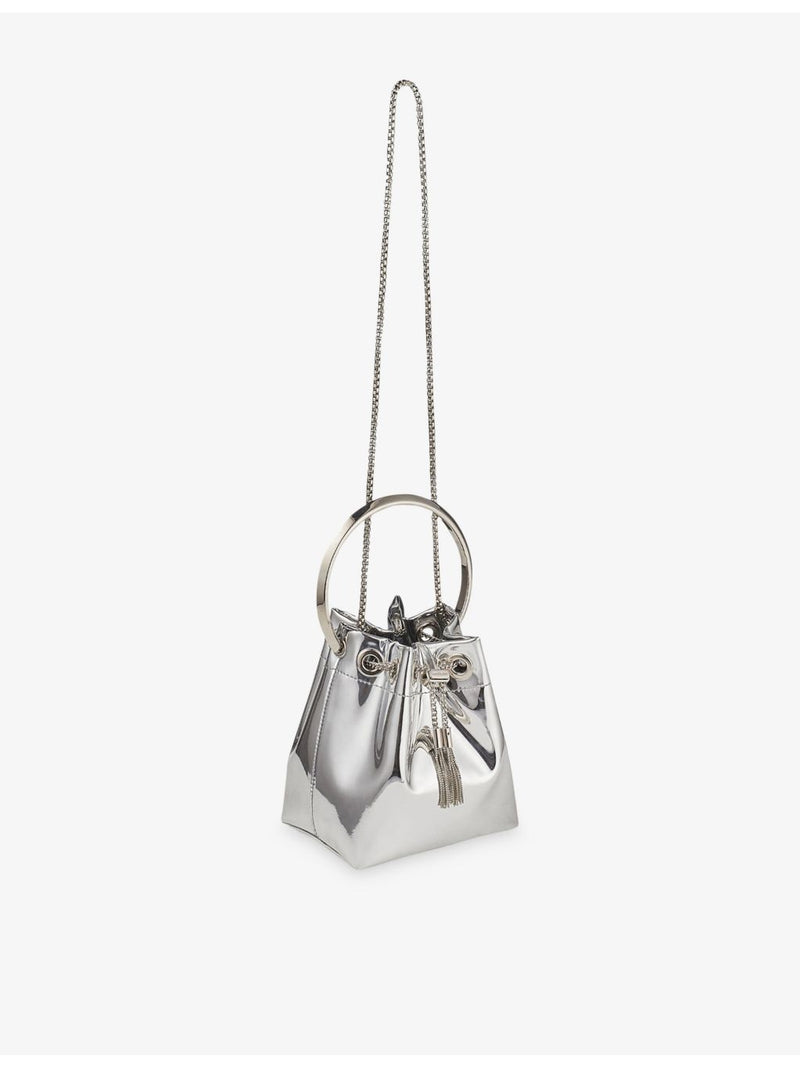 Jimmy Choo Bon Bon metallic-woven cross-body bag, UK version