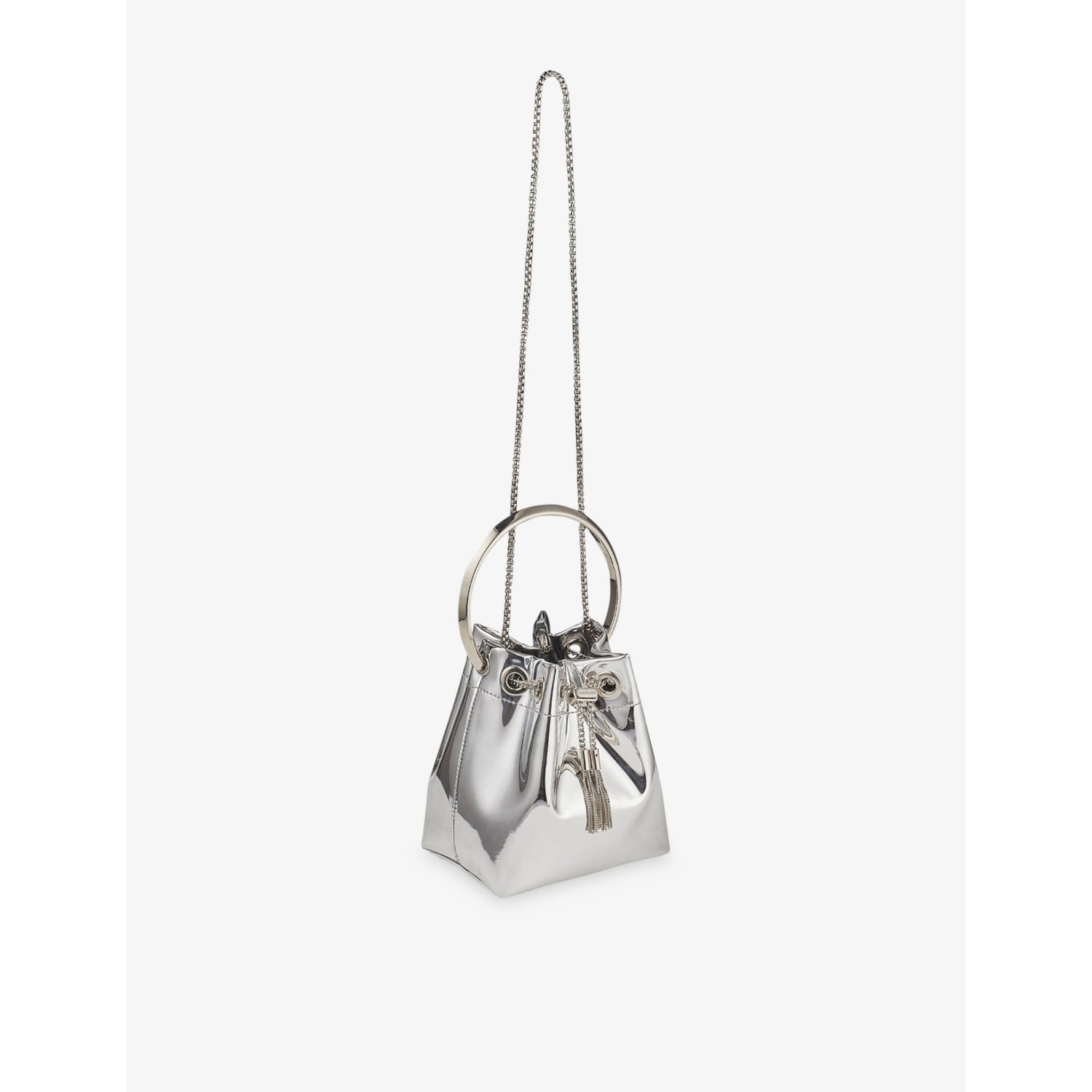 Jimmy Choo Bon Bon metallic-woven cross-body bag, UK version