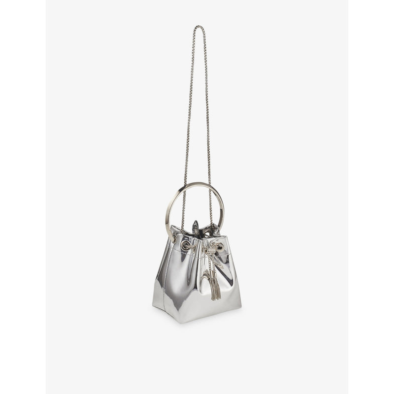Jimmy Choo Bon Bon metallic-woven cross-body bag, UK version