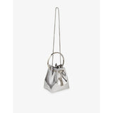 Jimmy Choo Bon Bon metallic-woven cross-body bag, UK version