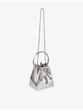 Jimmy Choo Bon Bon metallic-woven cross-body bag, UK version