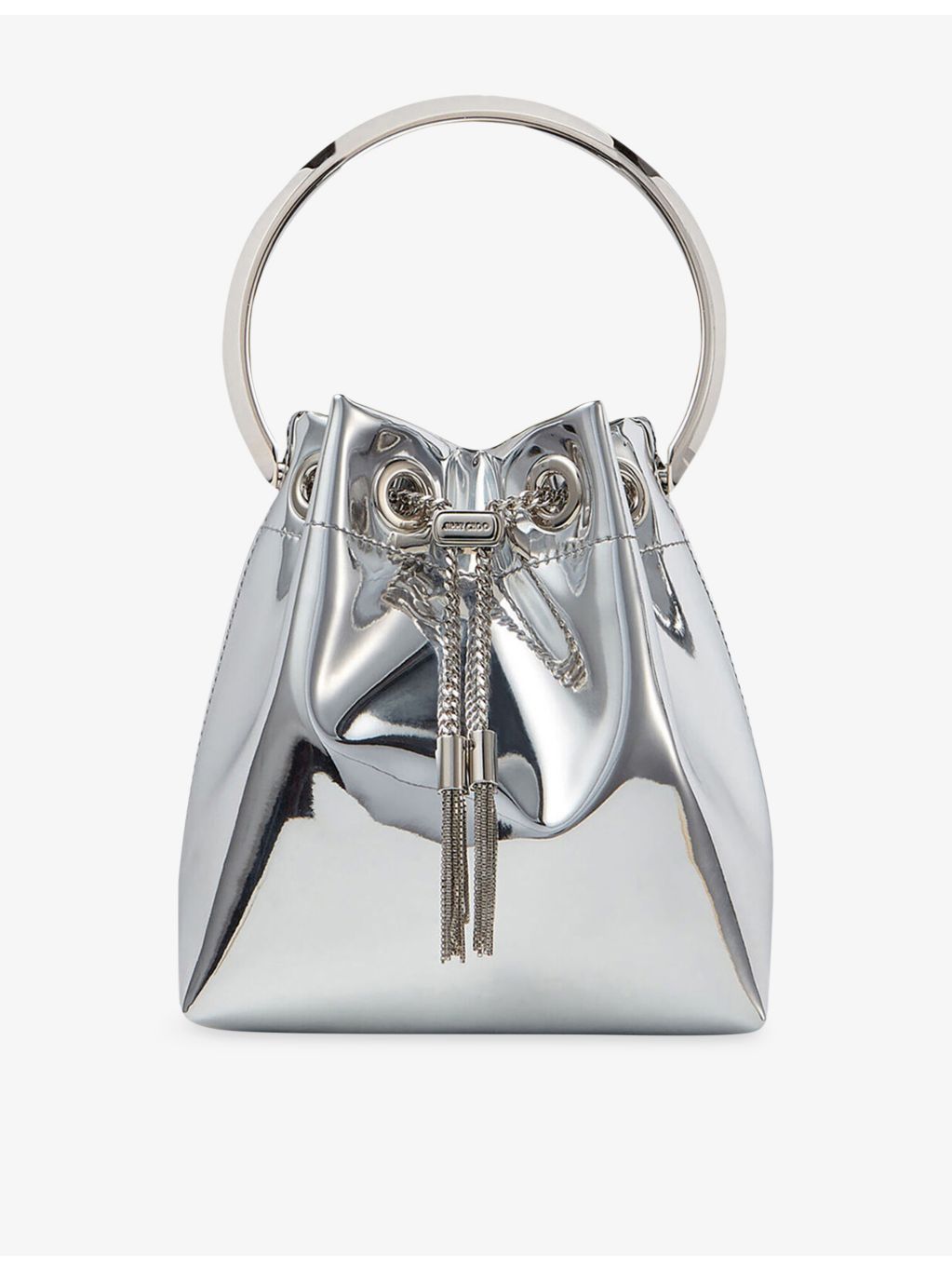 Jimmy Choo Bon Bon metallic-woven cross-body bag, UK version
