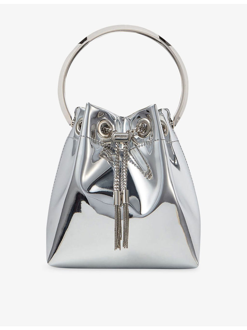 Jimmy Choo Bon Bon metallic-woven cross-body bag, UK version