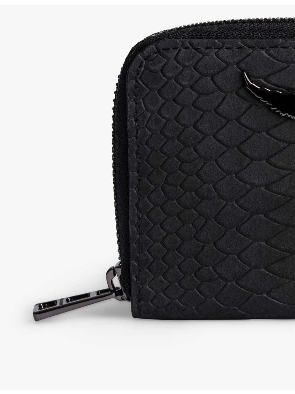 Zadig & Voltaire mini wing-embellished leather purse - British product