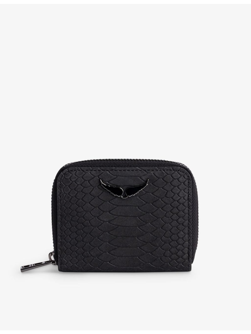 Zadig & Voltaire mini wing-embellished leather purse - British product