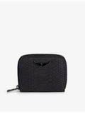 Zadig & Voltaire mini wing-embellished leather purse - British product