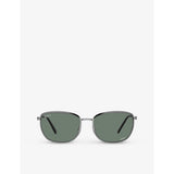 Ray-Ban RB3705 square-frame metal sunglasses, UK version