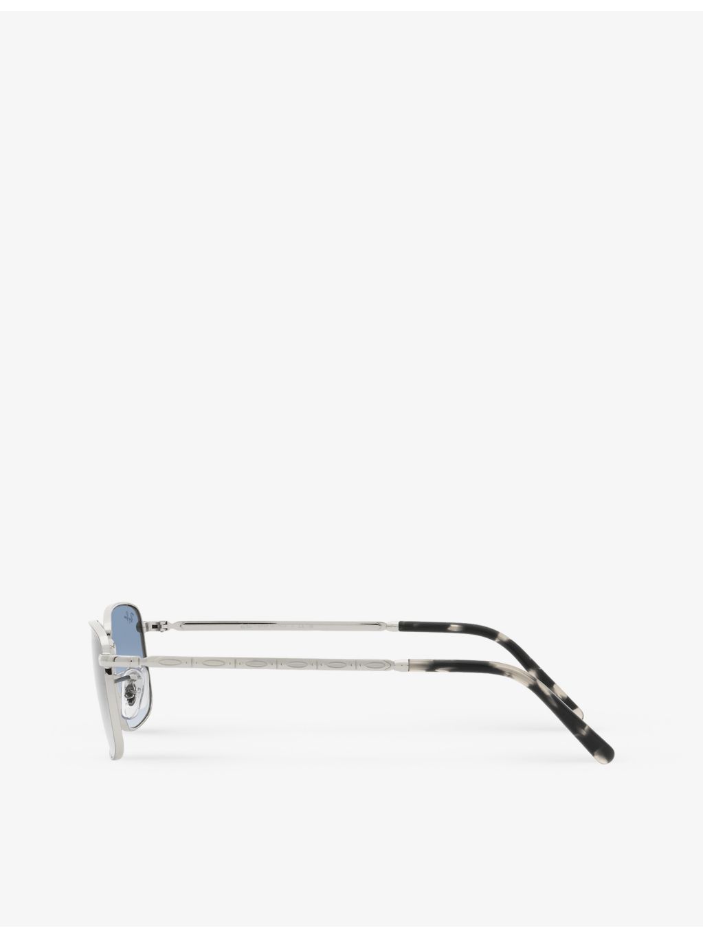 Ray-Ban RB3717 polished silver rectangular sunglasses, UK version