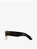 Ray-Ban Mega Clubmaster square-frame propionate optical glasses, UK version
