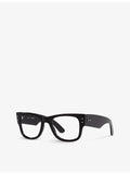 Ray-Ban RX0840V Mega Wayfarer square frame propionate sunglasses, imported from the UK