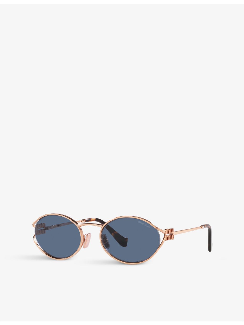 Miu Miu MU 52YS round-frame metal sunglasses (British brand)