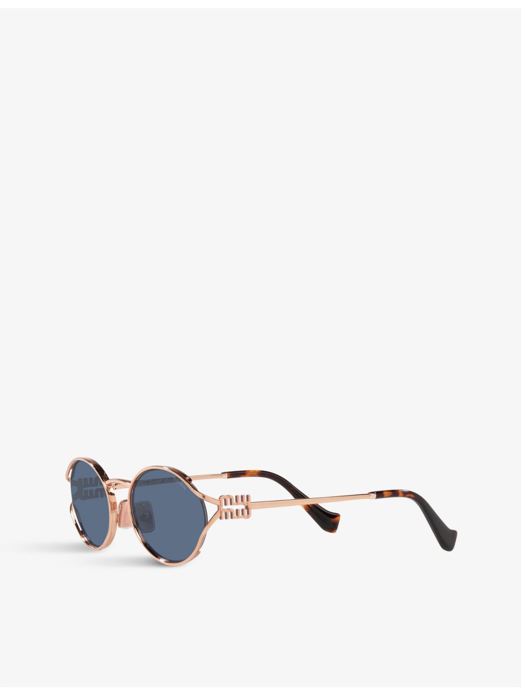 Miu Miu MU 52YS round-frame metal sunglasses (British brand)