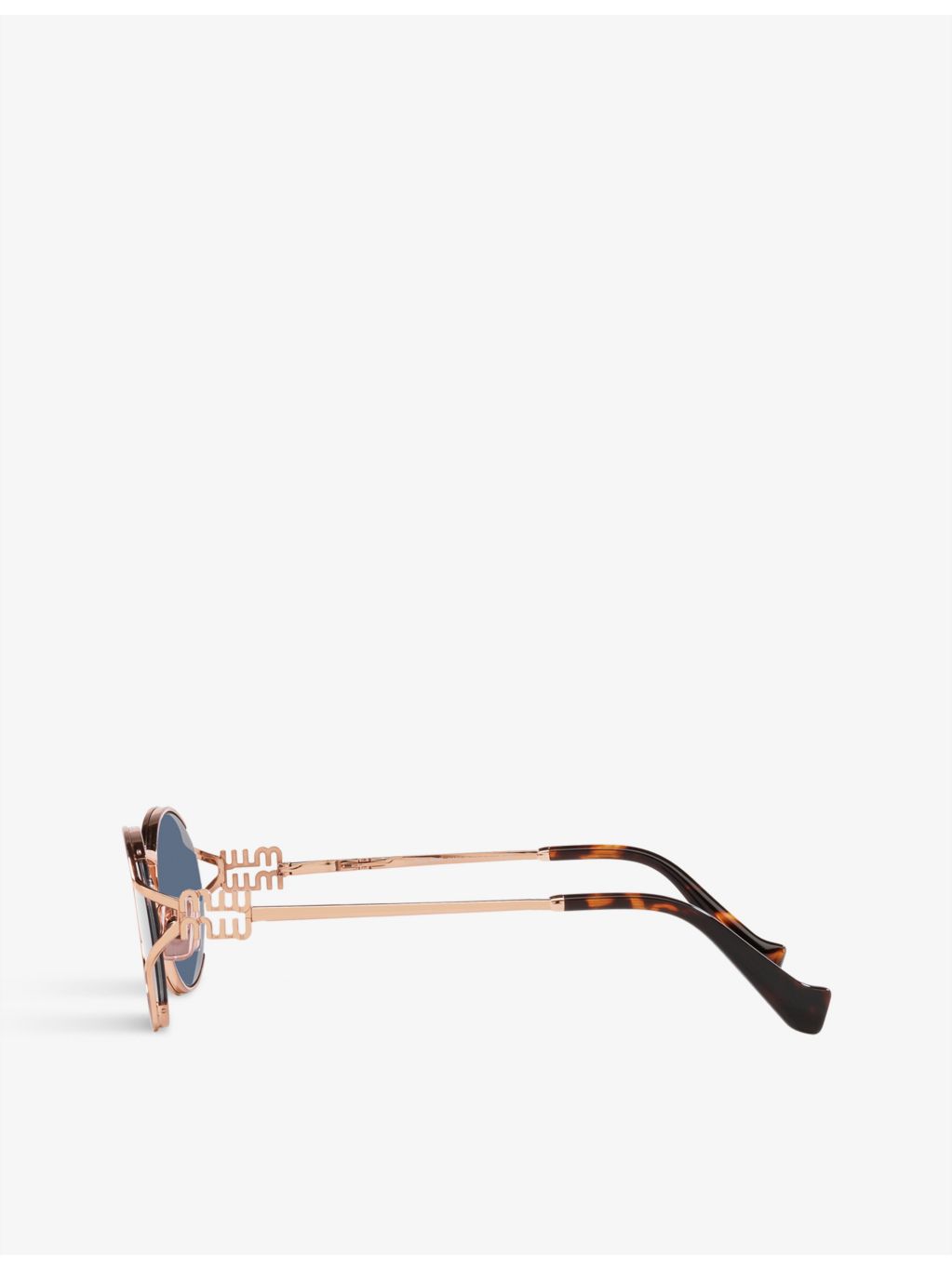 Miu Miu MU 52YS round-frame metal sunglasses (British brand)