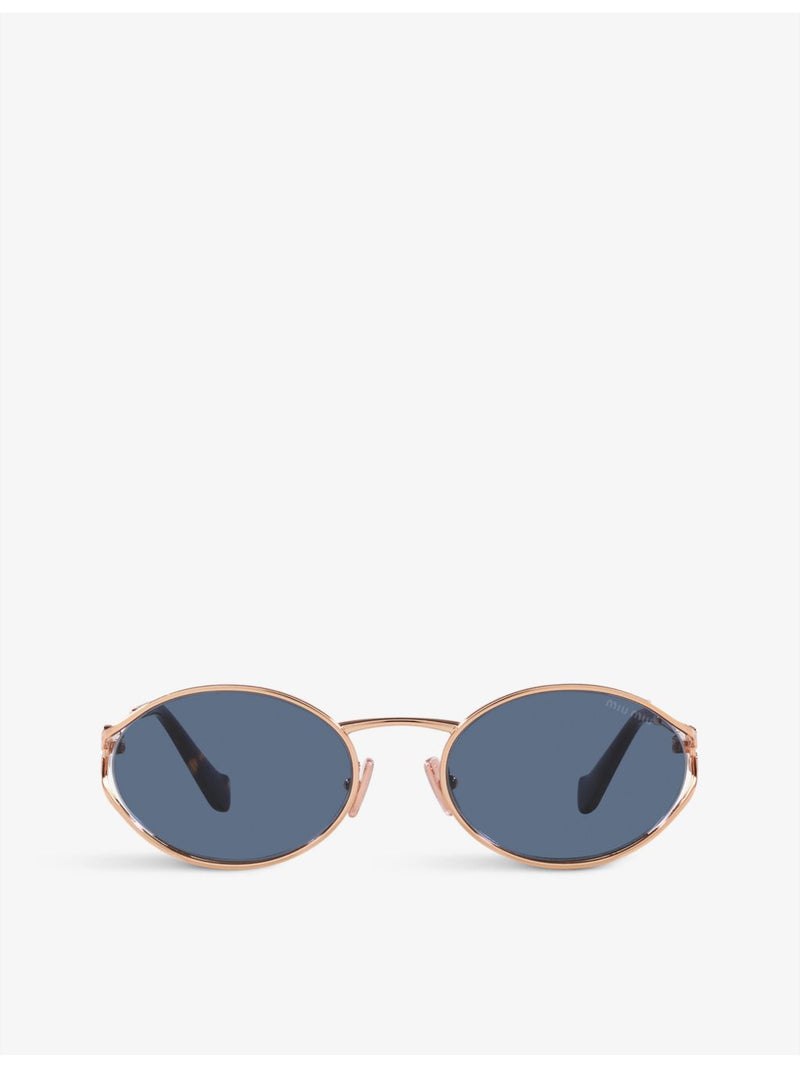 Miu Miu MU 52YS round-frame metal sunglasses (British brand)