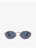 Miu Miu MU 52YS round-frame metal sunglasses (British brand)