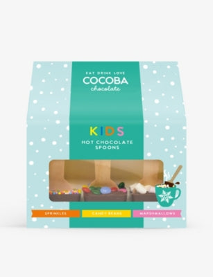Cocoba kids hot chocolate spoons set of three 99g - British product