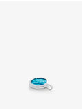 Monica Vinader St Christopher 1.4cm sterling silver turquoise charm pendant, UK version