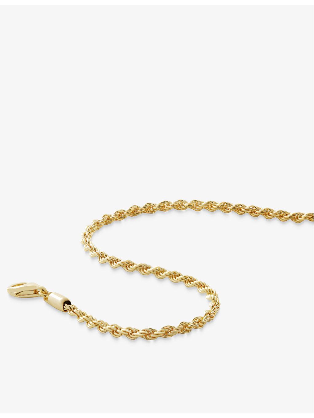 Monica Vinader gold vermeil rope chain bracelet, imported from the UK