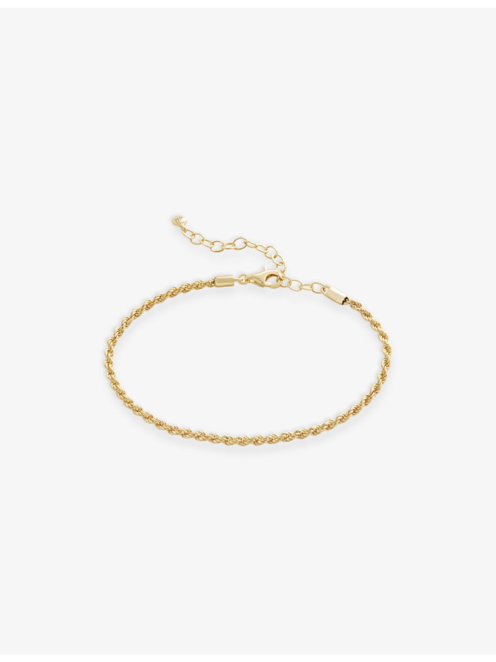 Monica Vinader gold vermeil rope chain bracelet, imported from the UK