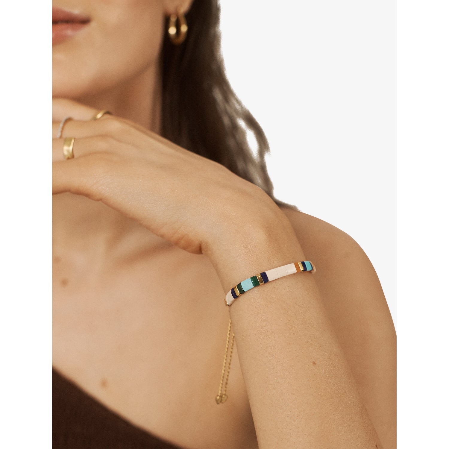 Monica Vinader Delphi jasper stone bracelet, UK version