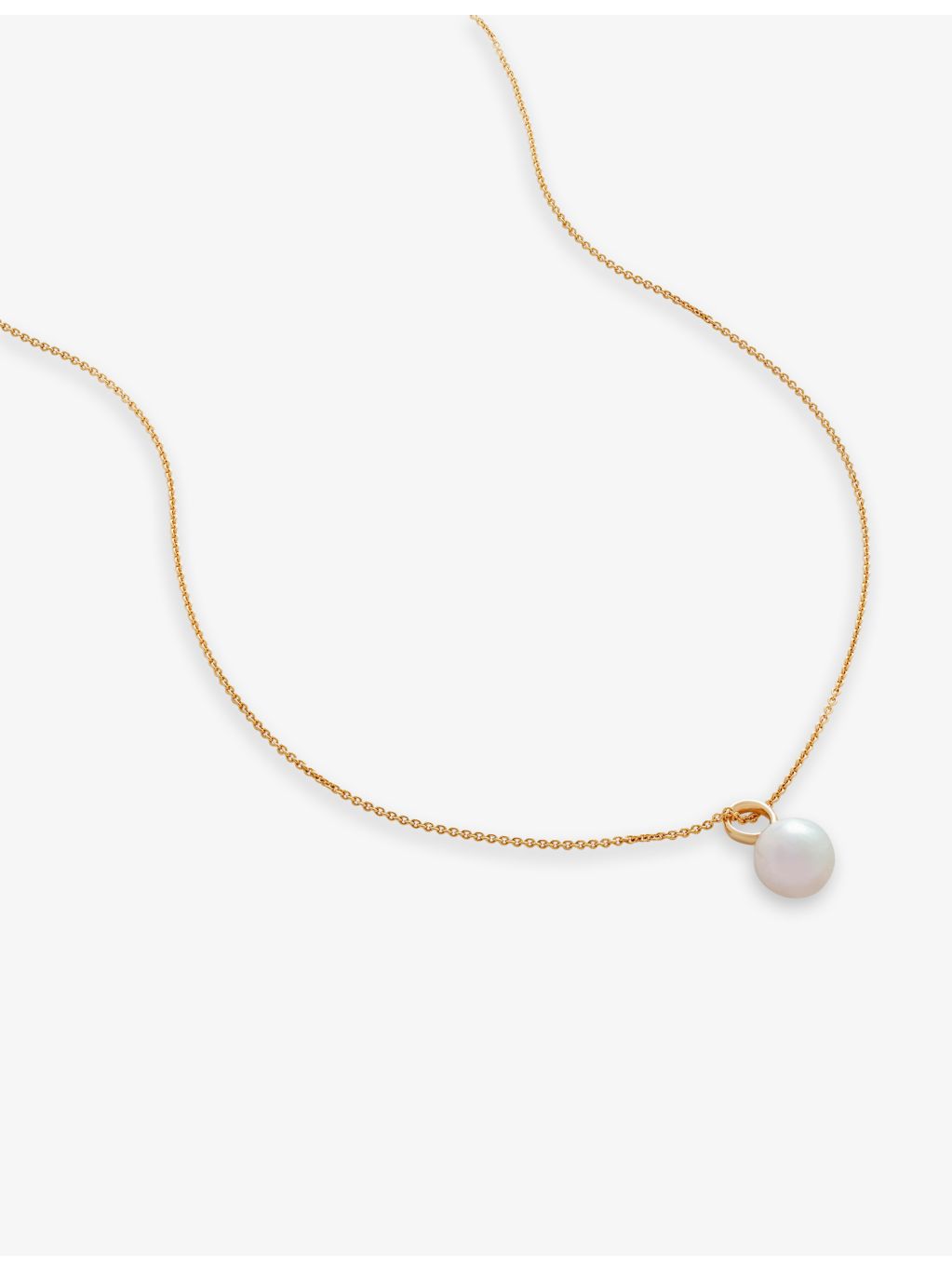 Monica Vinader Nura pearl pendant in 18ct gold vermeil - British product