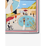 Aspinal of London silk scarf with graphic print 90cm - British product
