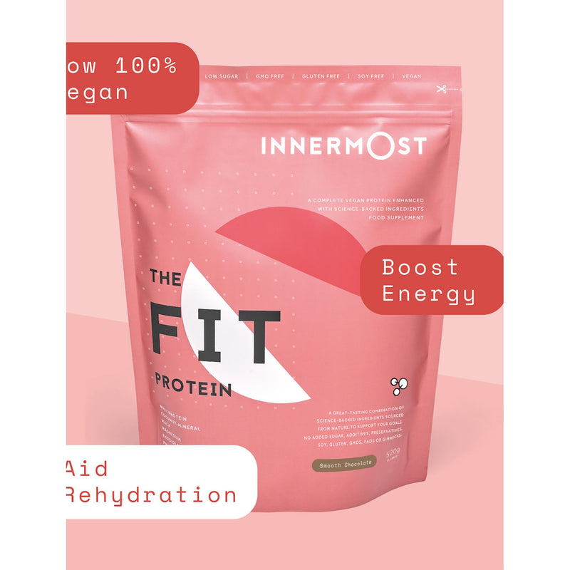 Innermost Fit Protein vegan chocolate powder 520g (British brand)