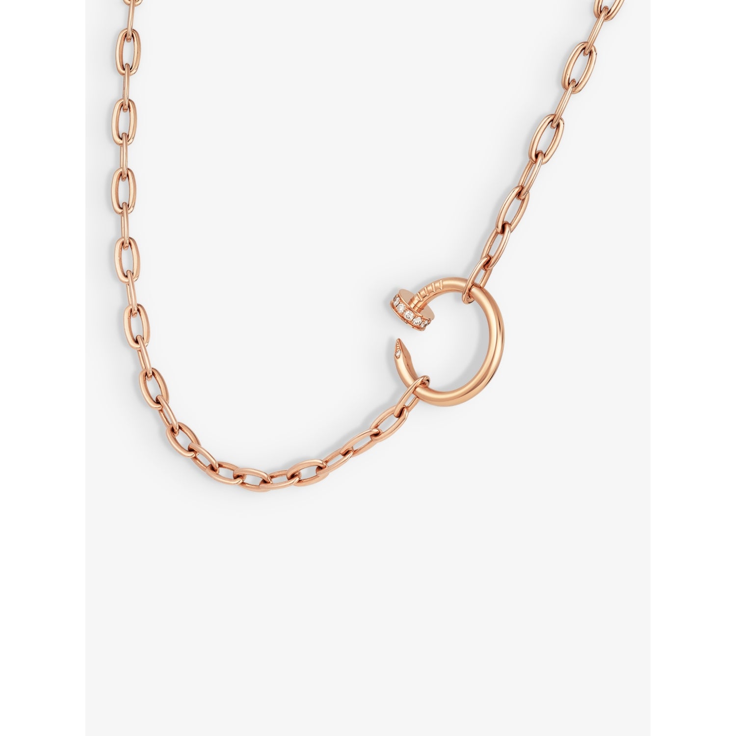 Cartier Juste un Clou rose-gold diamond necklace 45cm, imported from the UK