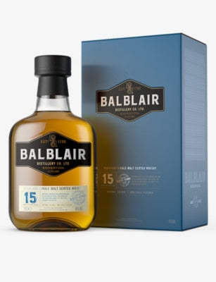 Balblair Distillery 15 Year Old single malt Scotch whisky 700ml (British brand)