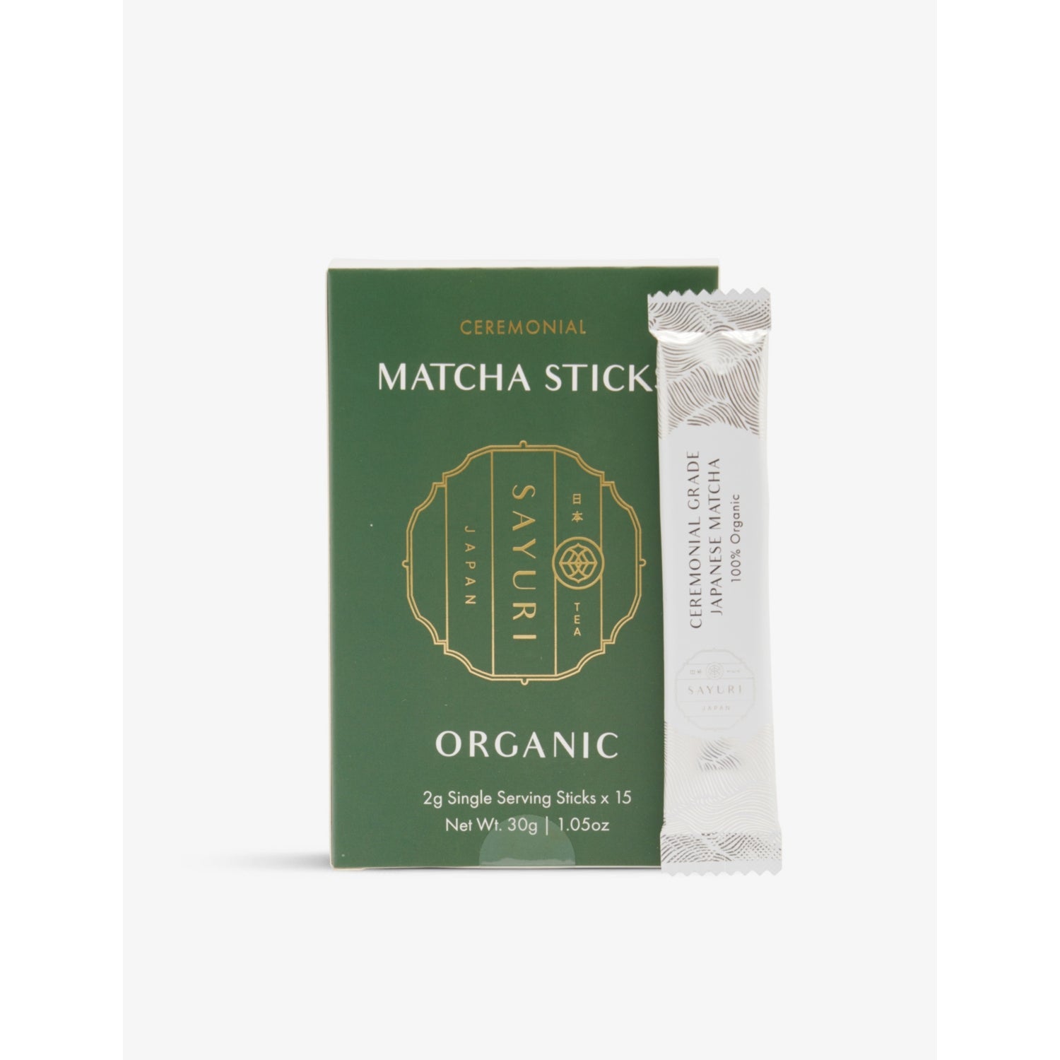 SAYURI matcha sticks organic 30g pack (British brand)