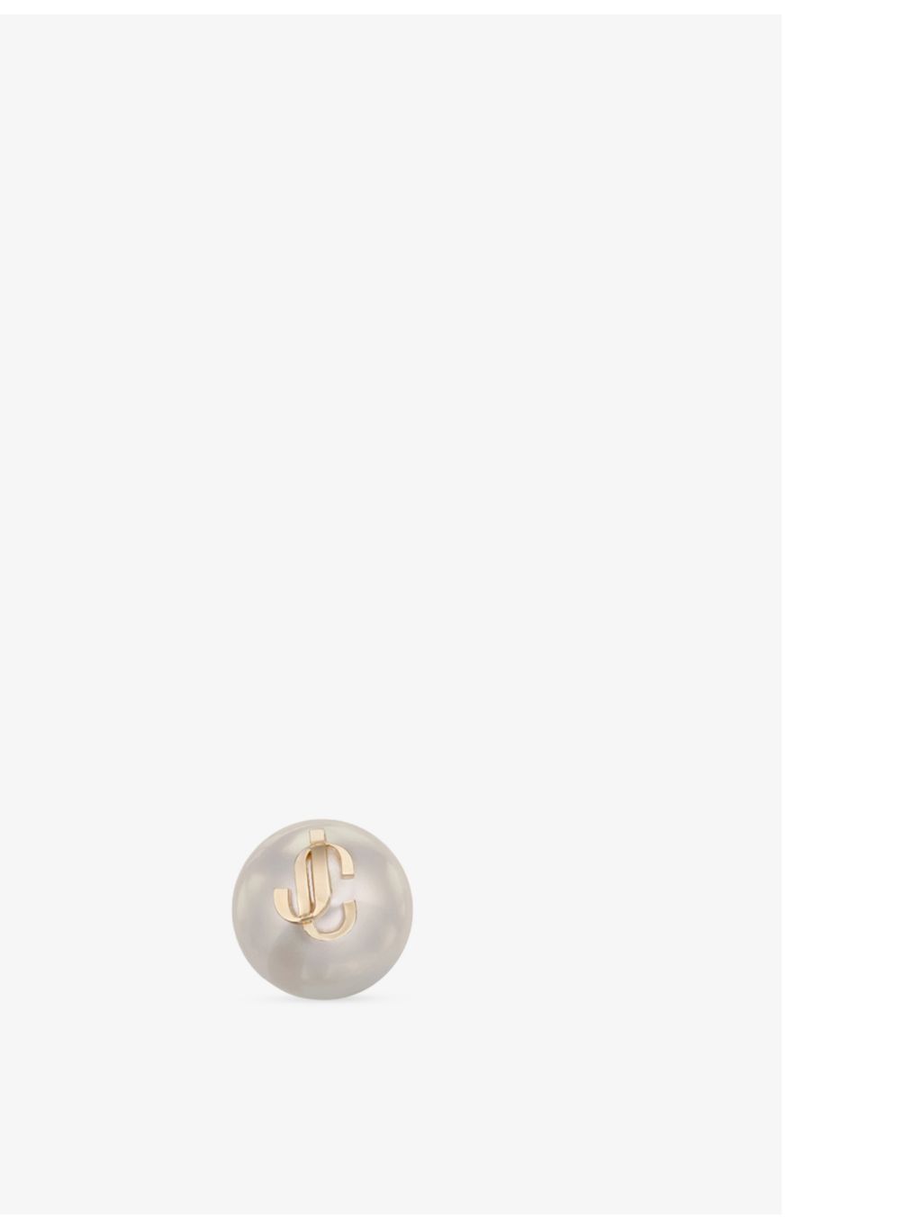 Jimmy Choo pearl stud earrings, gold-toned brass - British product