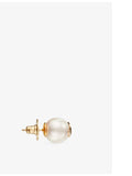 Jimmy Choo pearl stud earrings, gold-toned brass - British product