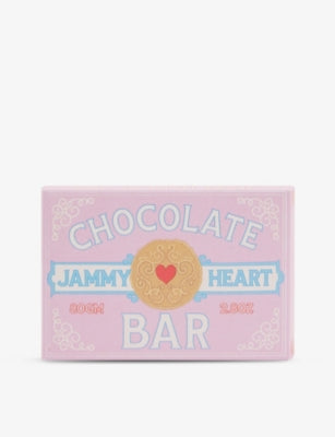 The Chocolate Gift Company jammy heart bar 80g, imported from the UK