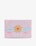 The Chocolate Gift Company jammy heart bar 80g, imported from the UK