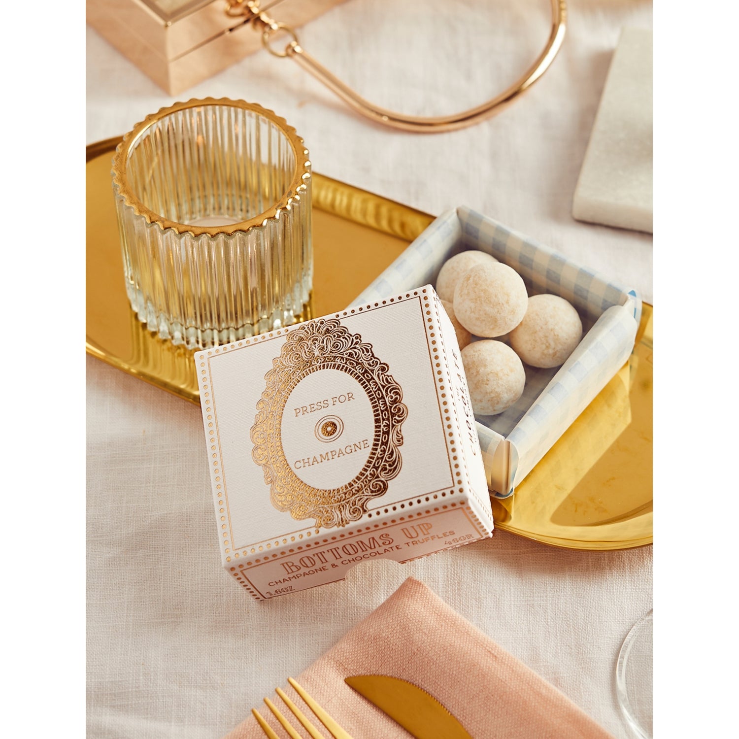 Press For Champagne Marc de Champagne truffles 50g, imported from the UK