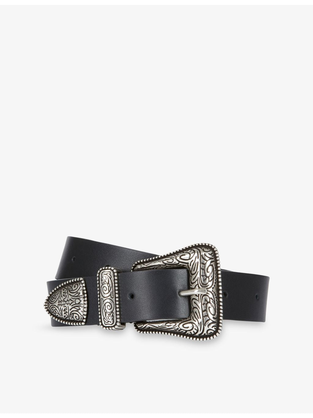 The Kooples wide leather belt with adjustable buckle (British brand)