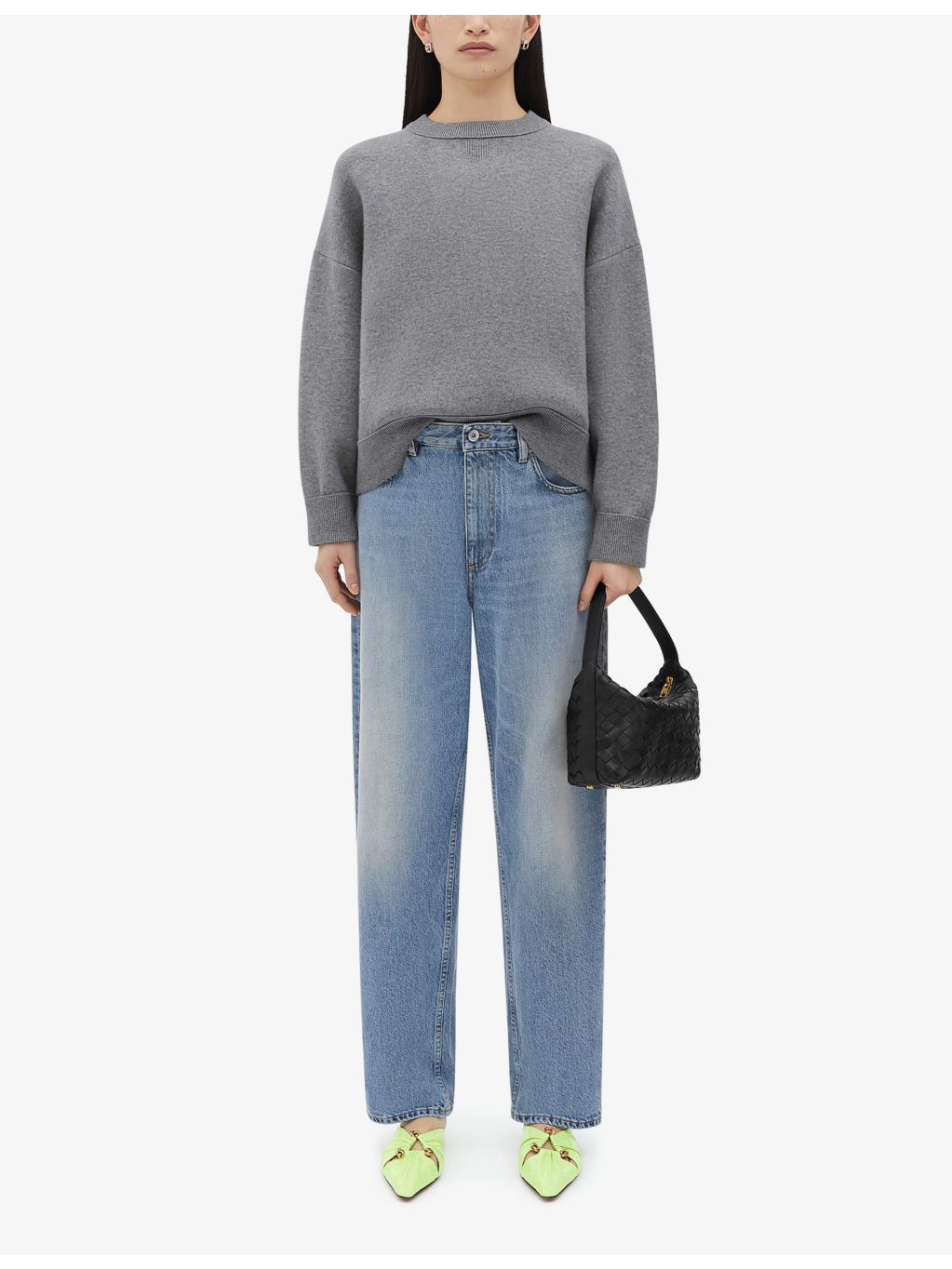 Bottega Veneta mini leather top handle bag (British brand)