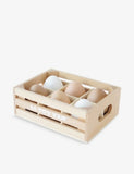 Le Toy Van wooden egg crate with 6 eggs, UK version