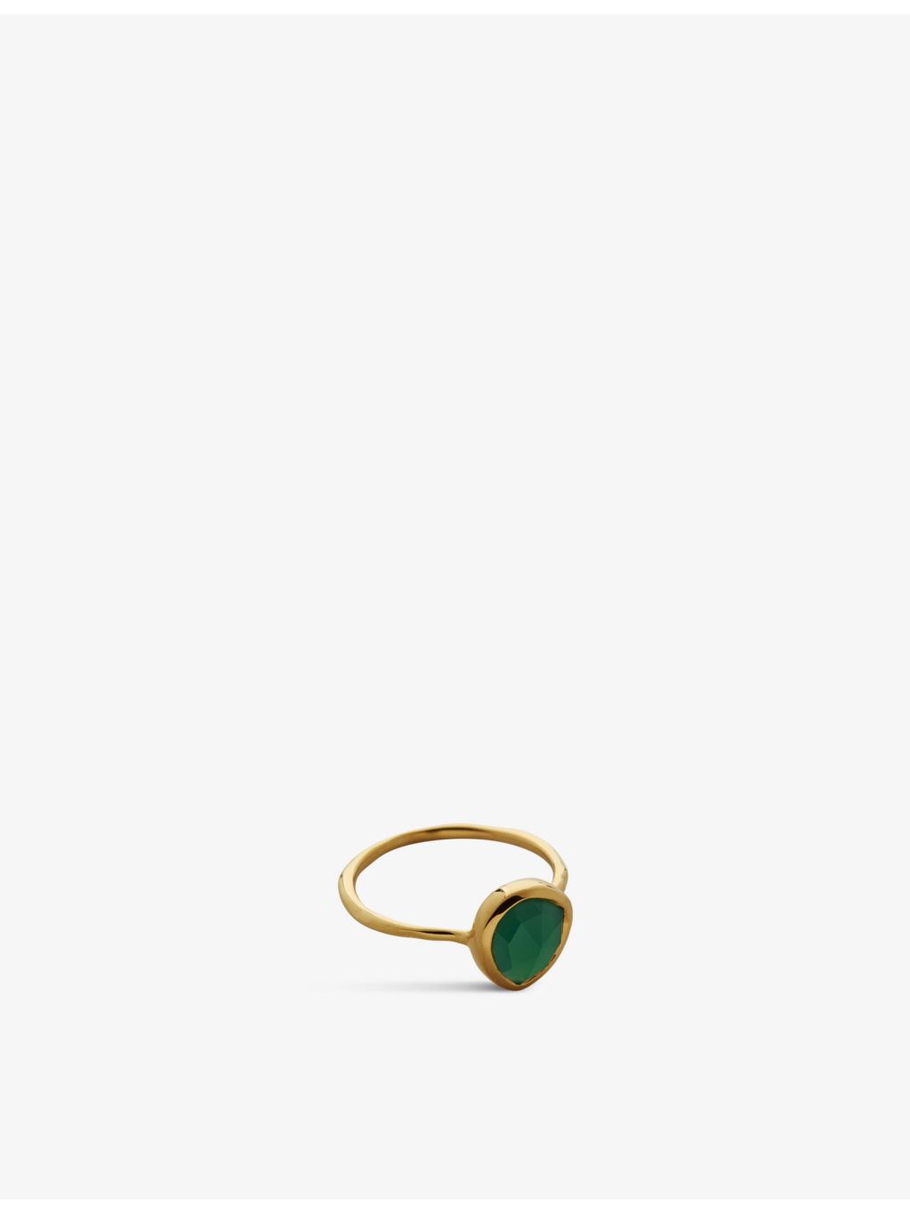 Monica Vinader MV Siren ring with onyx gemstone, imported from the UK