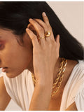 Monica Vinader Nura Reef ring 18ct gold-plated vermeil, UK version