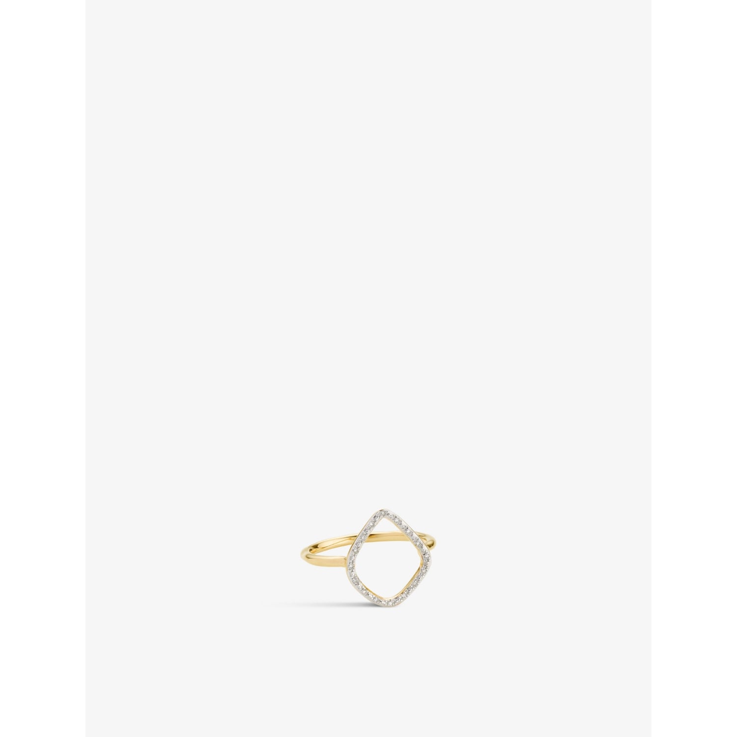 Riva 18ct yellow-gold vermeil plated sterling-silver  and 0.045ct diamond ring - K
