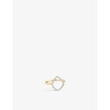 Riva 18ct yellow-gold vermeil plated sterling-silver  and 0.045ct diamond ring - K