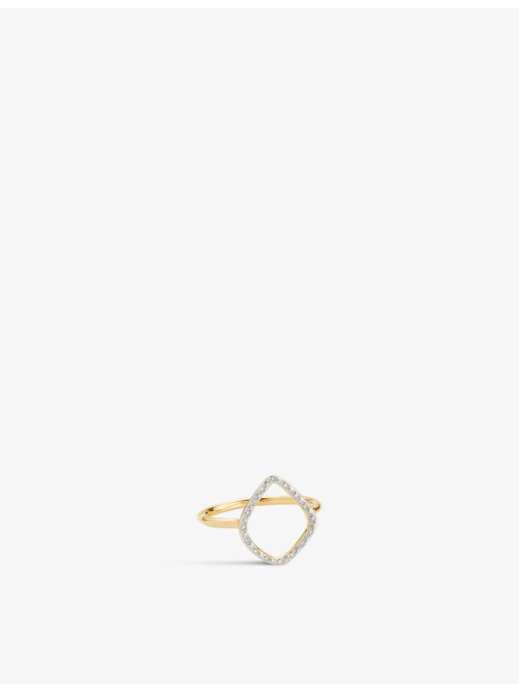 Monica Vinader Riva diamond ring 0.045ct, imported from the UK