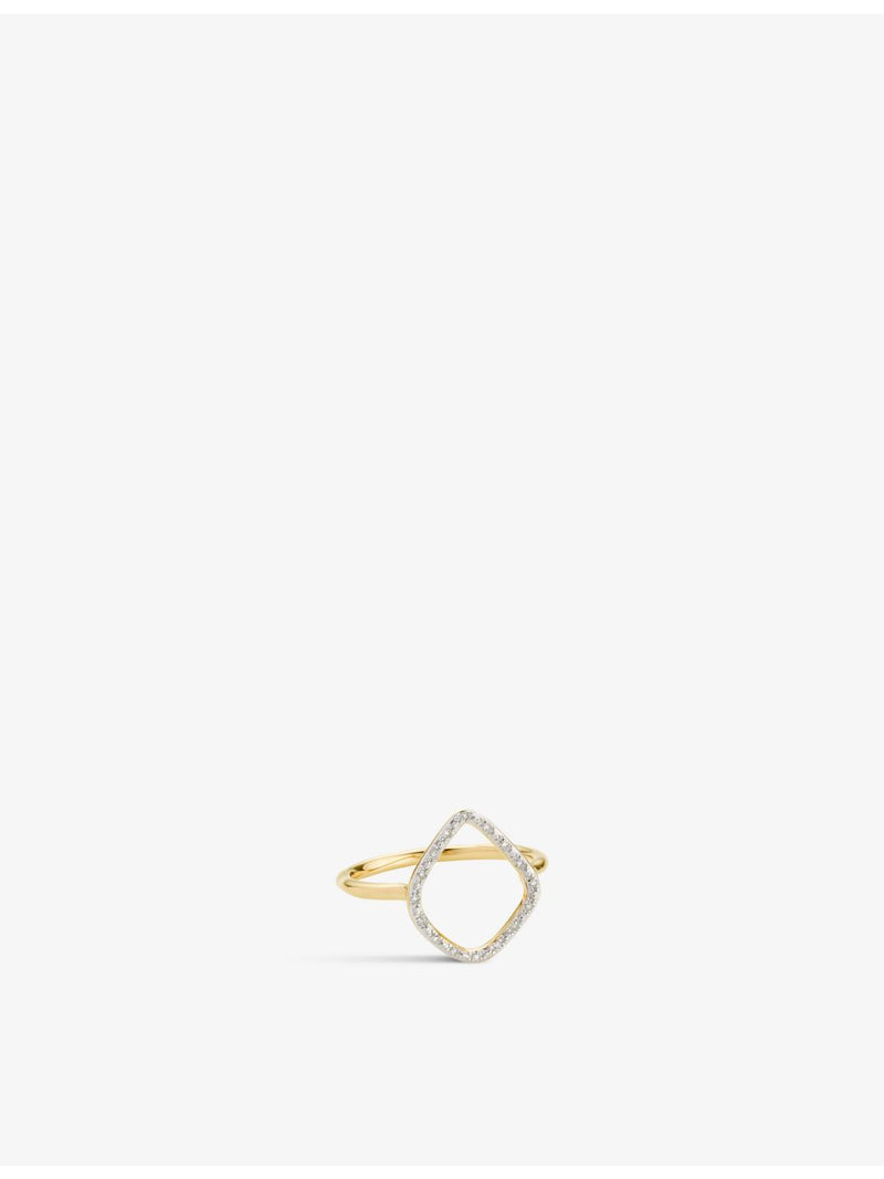 Monica Vinader Riva diamond ring 0.045ct, imported from the UK