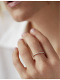 Monica Vinader eternity ring 18ct gold vermeil 0.12ct diamond (British brand)