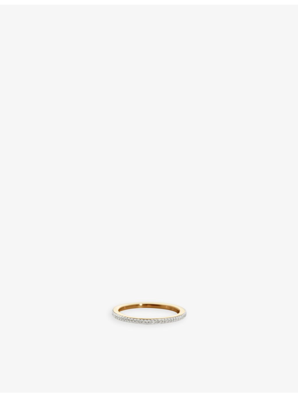 Monica Vinader eternity ring 18ct gold vermeil 0.12ct diamond (British brand)